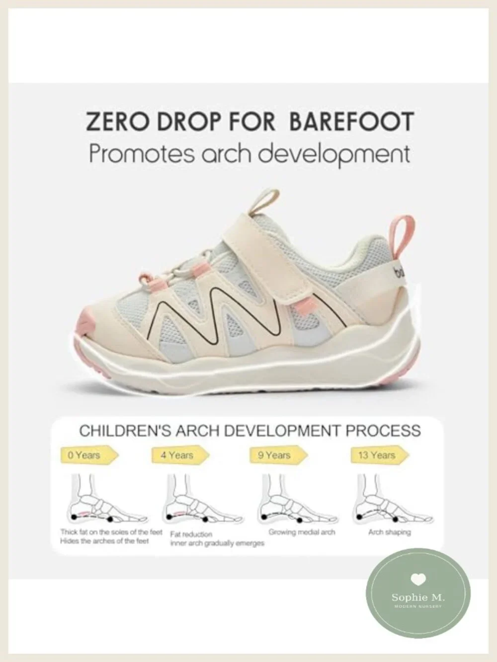 Toddler Boys Girls Sneakers Non Slip Breathable Mesh Hook-and-Loop EVA Running